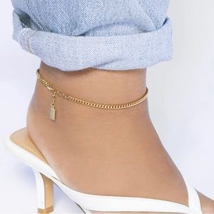 14kt Gold Plated Sterling Silver Anklet (Miranda Frye)
